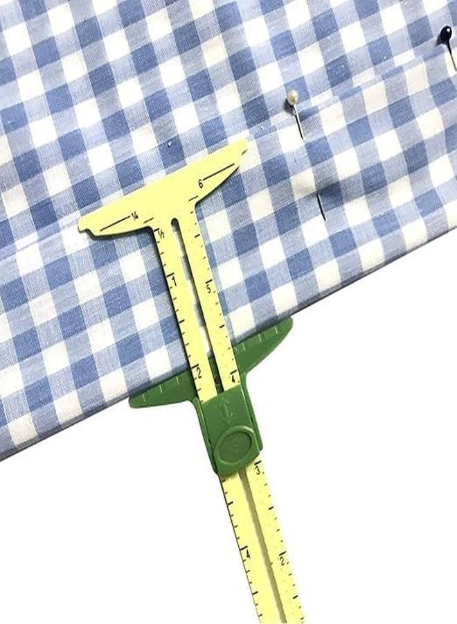 GEMSY أداة قياس الخياطة، مقياس منزلق 5 في 1 مع مسطرة قياس الدرزات - Image 1